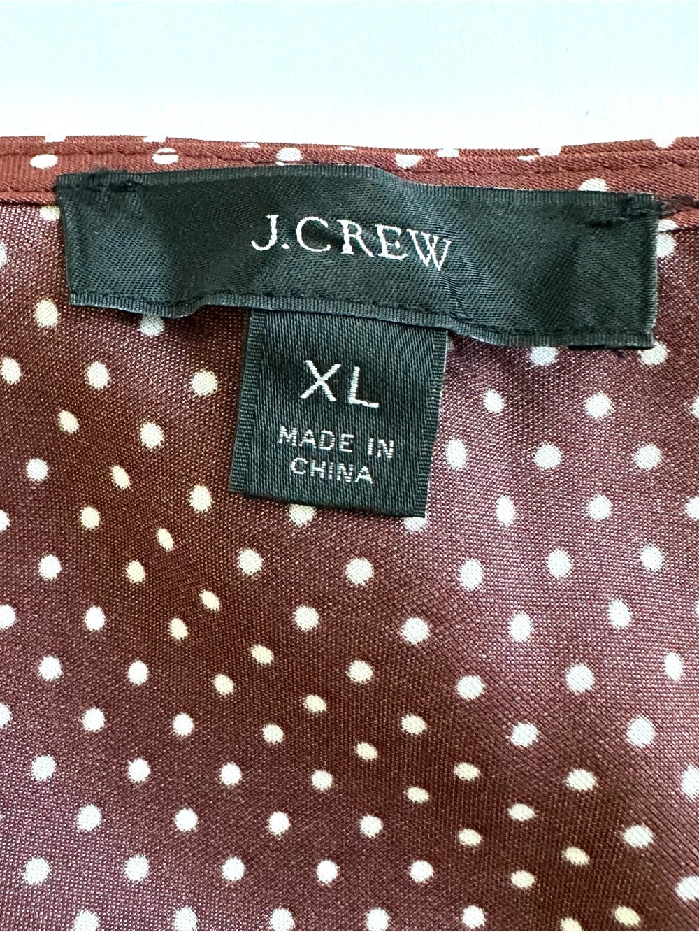 ✨Matching Set✨ J.Crew Smocked Top & Wrap Slip Skirt in Sable Polka Dot | XL - Picture 8 of 14